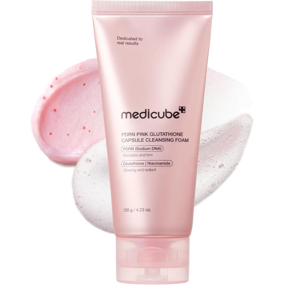 medicube Facial Cleanser PDRN Pink Glutathione Capsule Foam Cleanser