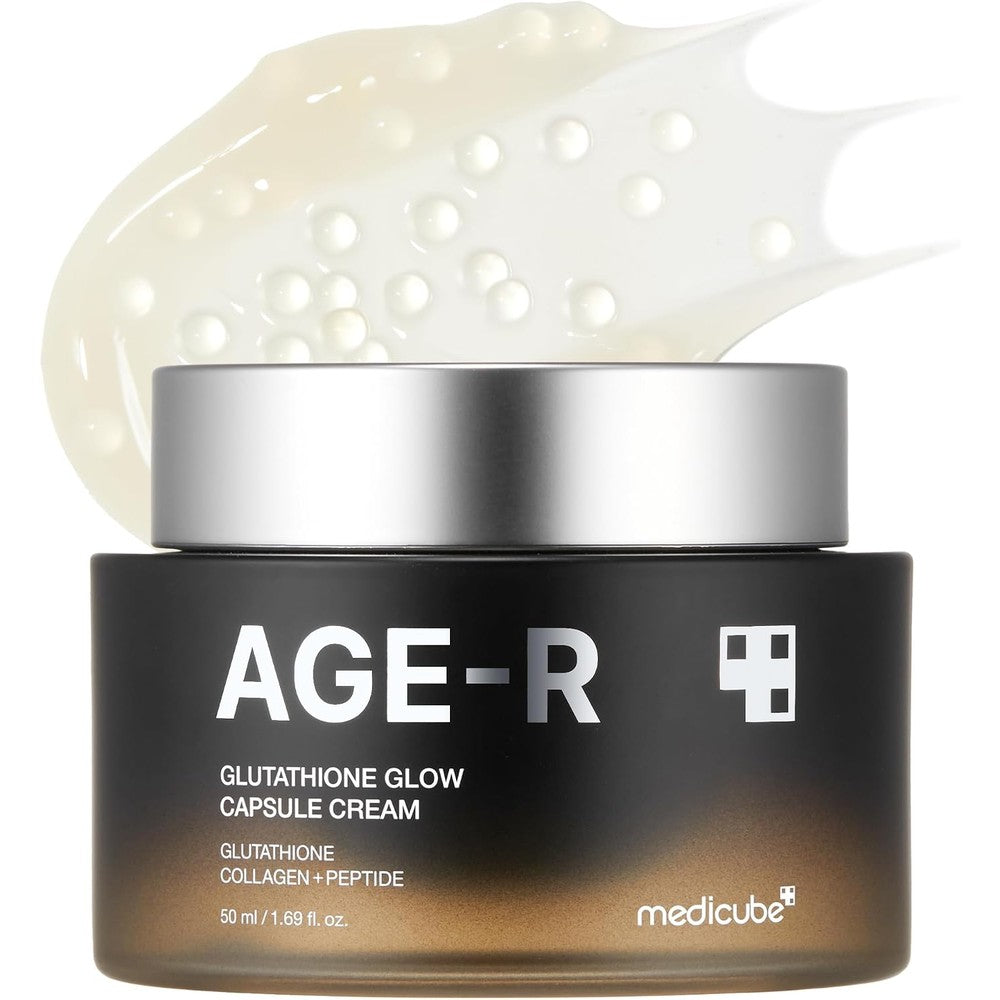 Medicube AGE-R Glutathione Glow Capsule Facial Cream jar front view radiant skincare