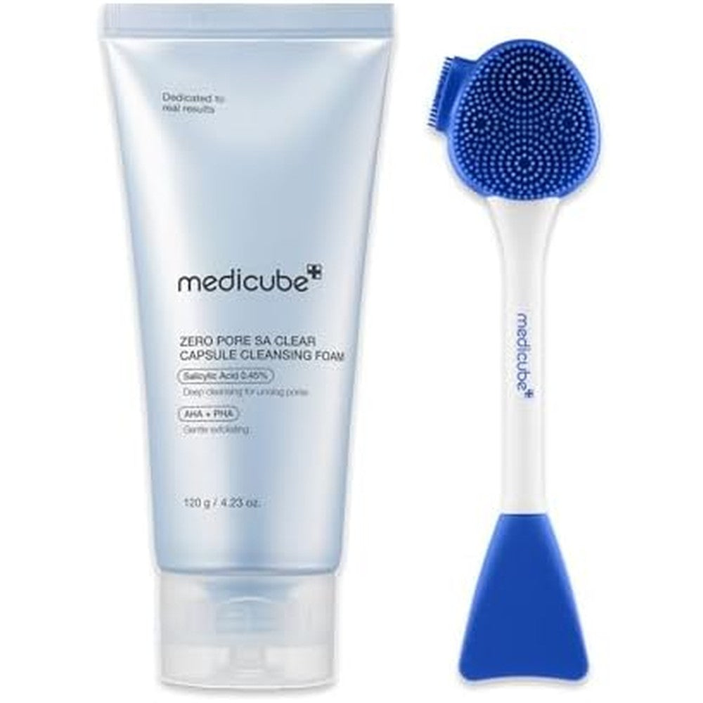 Medicube Zero Pore Capsule Cleanser and Brush front view packaging