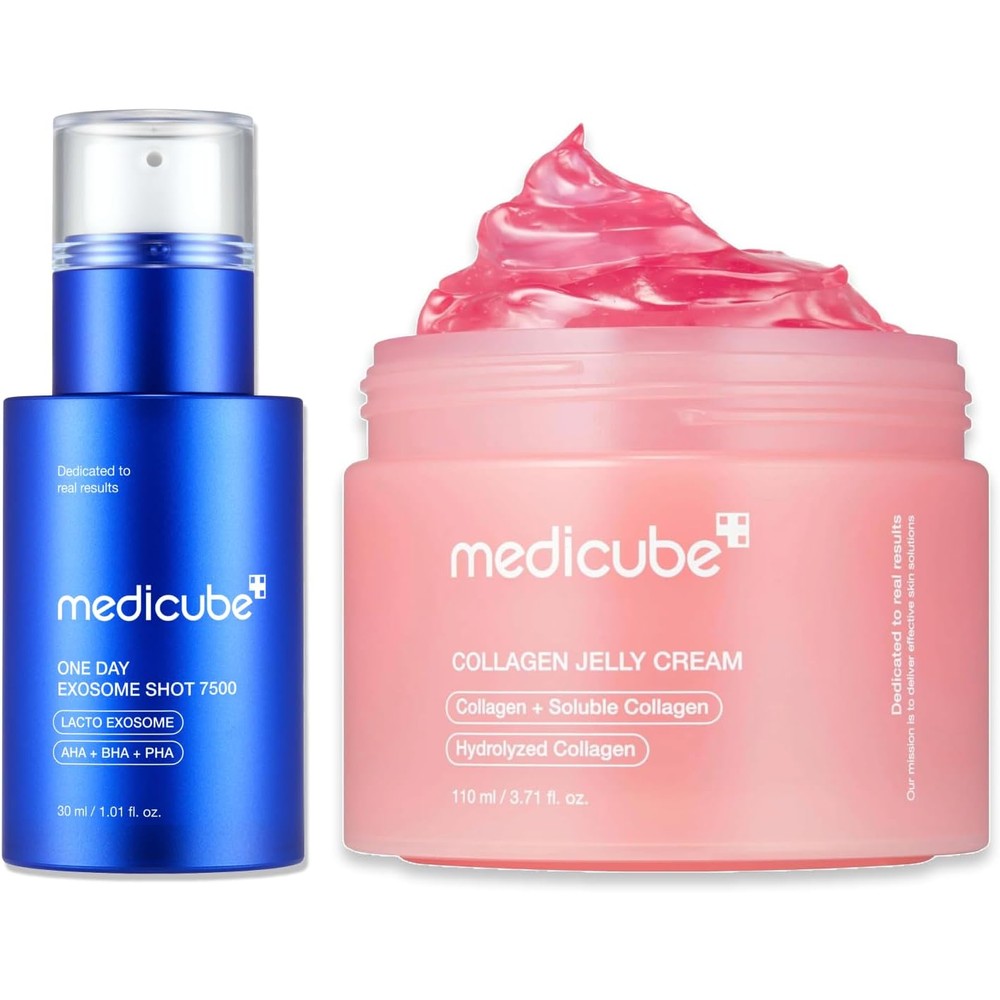 Medicube Zero Exosome Shot and Collagen Jelly Cream front view