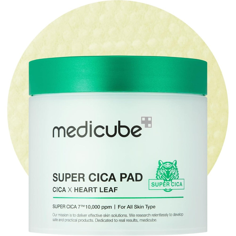 Medicube Super Cica Facial Toner Pads front view container