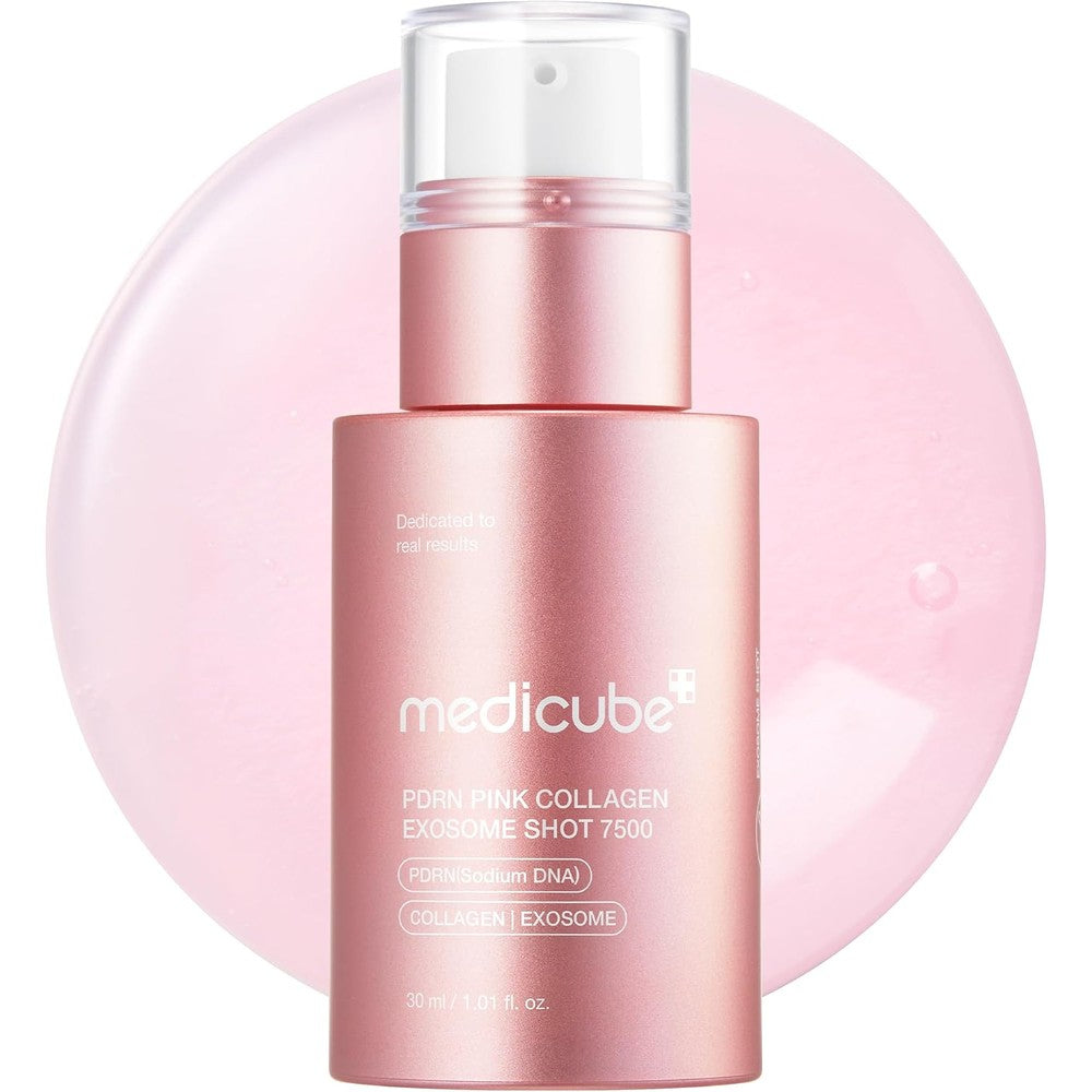 Medicube PDRN Pink Collagen Exosome Shot Serum front view packaging