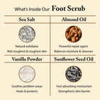 FootFitter sea salt exfoliating scrub jar texture and grain closeup