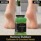 FootSpa exfoliating scrub gel applied for professional pedicure use