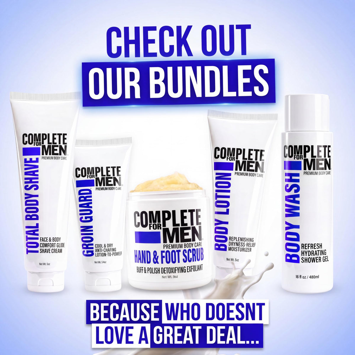Complete For Men product packaging showing net weight and brand logo