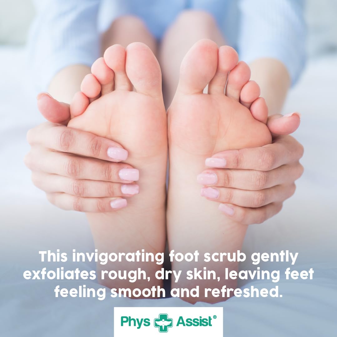 Demonstration of PhysAssist Foot Scrub applied to foot