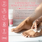 Benefeet 4 Ounce foot scrub packaging angle view