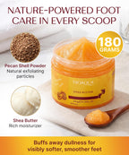 Bioaqua herbal massage foot scrub tube container close up