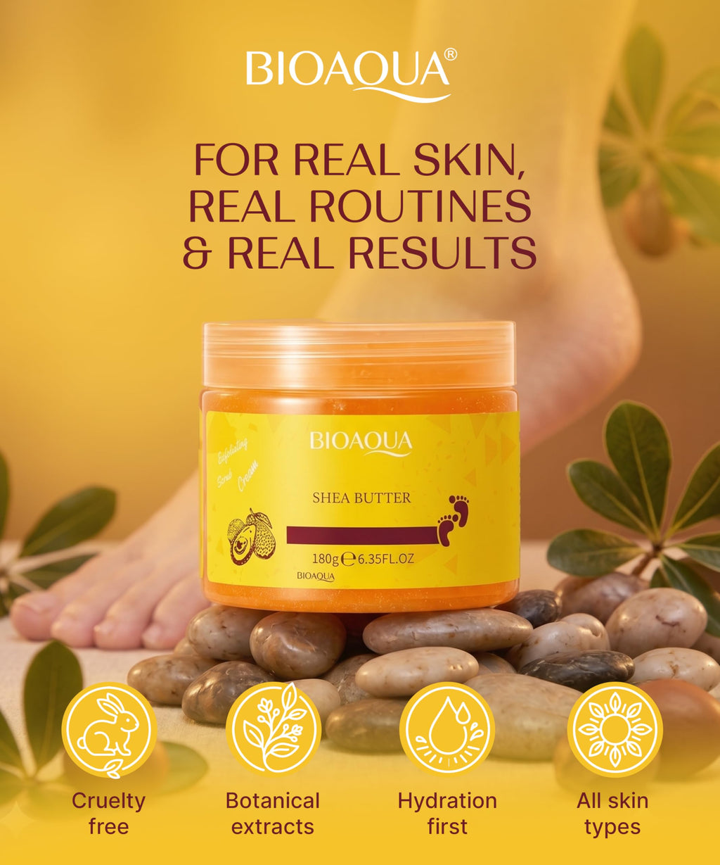 Bioaqua foot pedicure cream packaging angle view