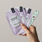 Voesh hand treatment sugar scrub packet application close-up