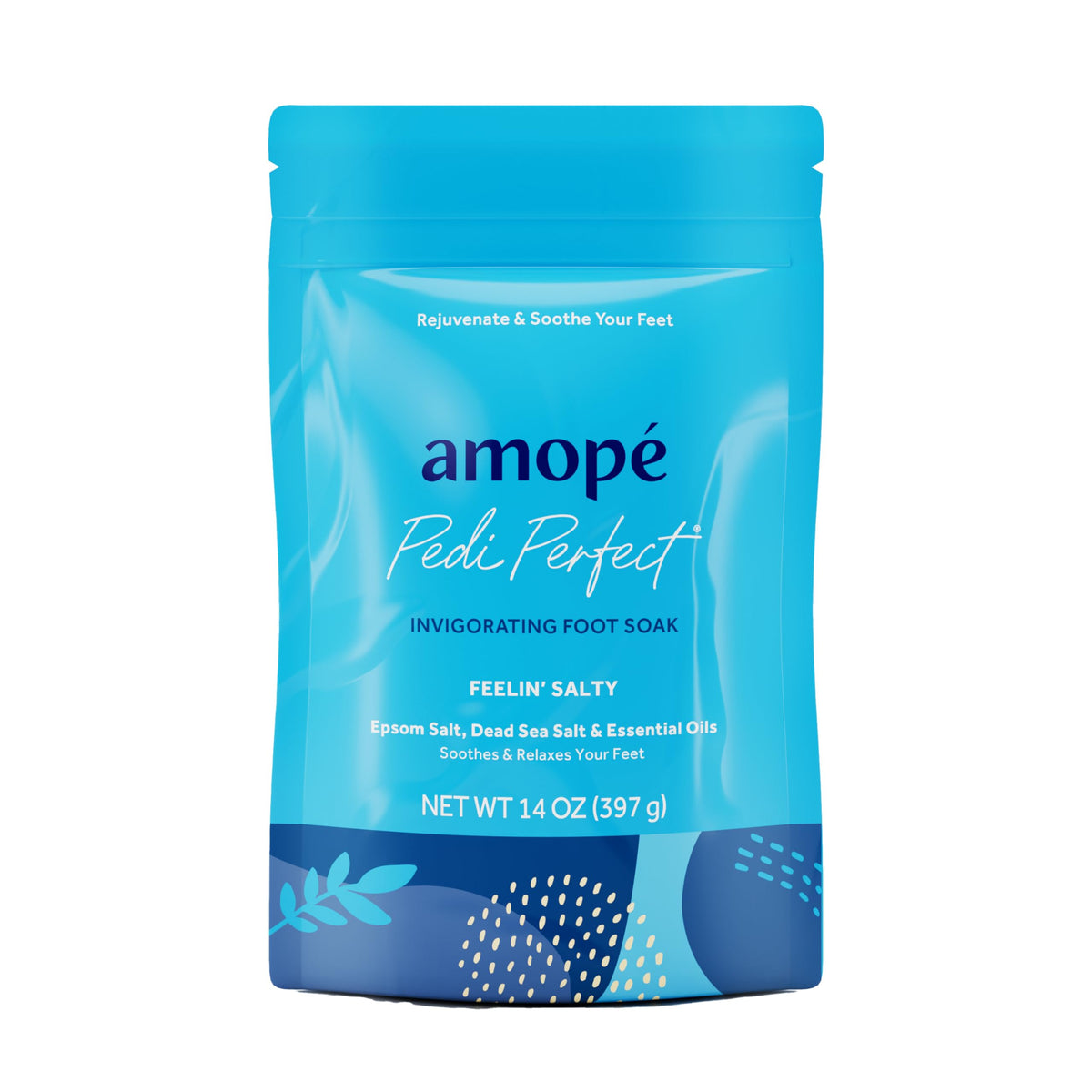 Side angle view of the Amope pampering kit box packaging