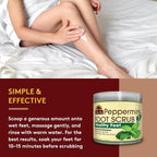 OKAY Peppermint Foot Scrub packaging and label details