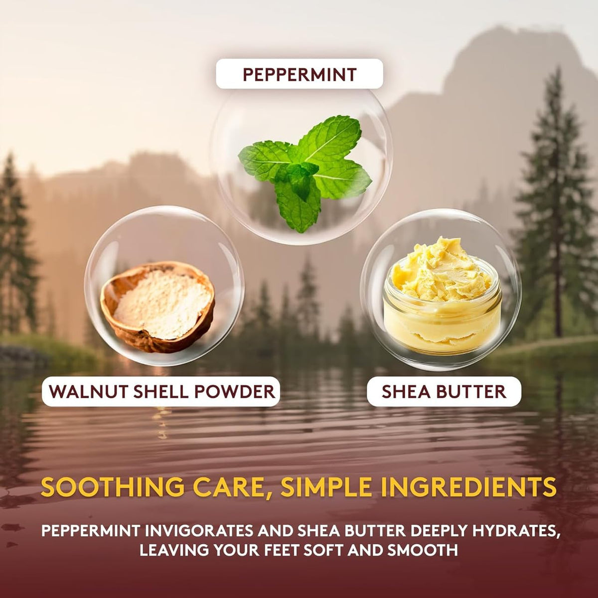 OKAY Peppermint Foot Scrub open jar showing natural green tint
