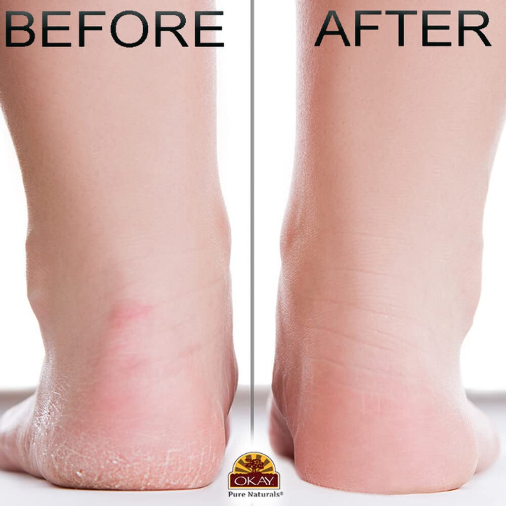 OKAY Peppermint Foot Scrub side profile showing size and shape