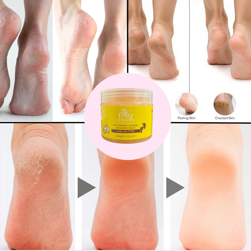 La Niquereña exfoliating gel texture applied on foot sole